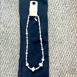 Anthropologie White Crystal Necklace Elegant Jewelry